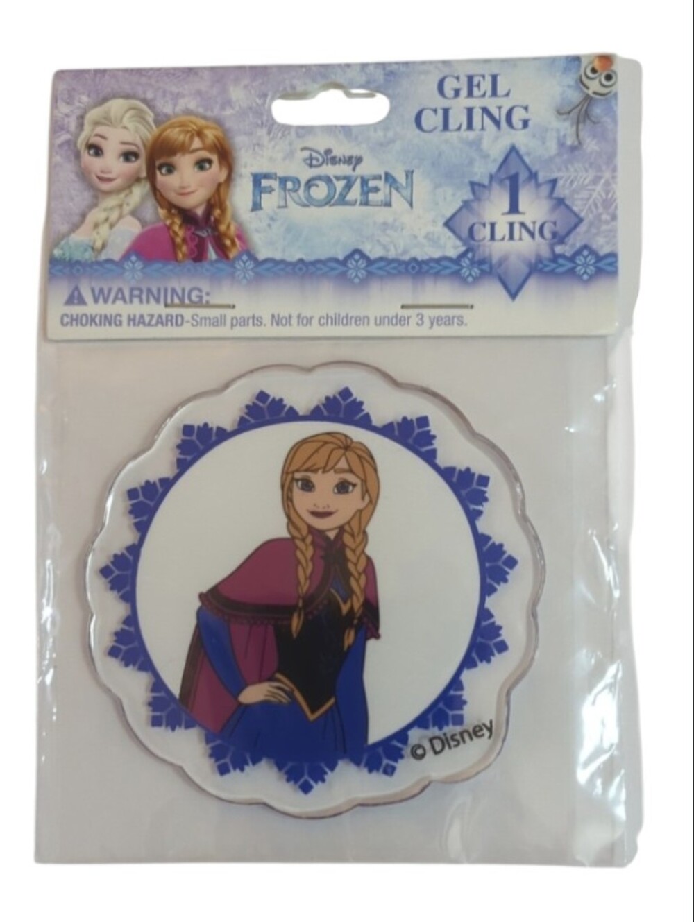 ❄️ Disney Frozen Princess Anna Gel Cling Window Decal – New in Package ❄️